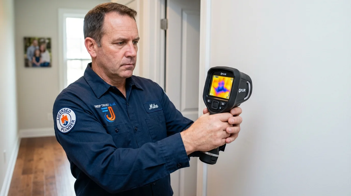 Thermal imaging leak detection by Johns Plumbing LLC in Easton